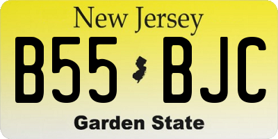 NJ license plate B55BJC