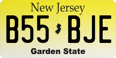 NJ license plate B55BJE