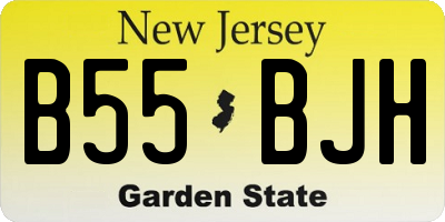 NJ license plate B55BJH