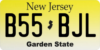 NJ license plate B55BJL