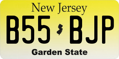 NJ license plate B55BJP