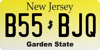 NJ license plate B55BJQ