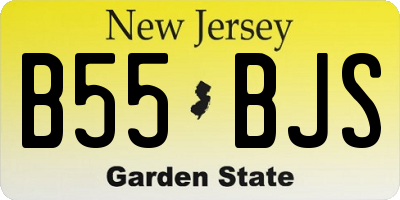 NJ license plate B55BJS