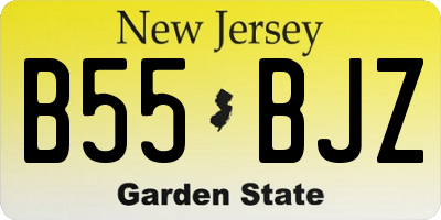 NJ license plate B55BJZ
