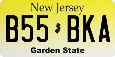 NJ license plate B55BKA