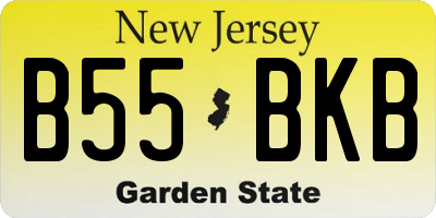 NJ license plate B55BKB