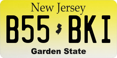 NJ license plate B55BKI