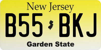 NJ license plate B55BKJ