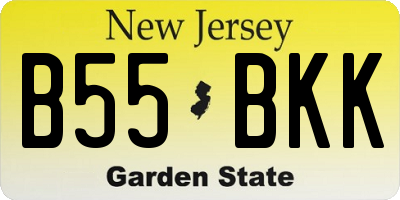 NJ license plate B55BKK
