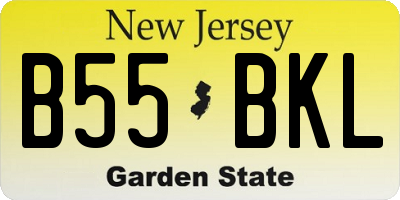 NJ license plate B55BKL