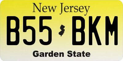 NJ license plate B55BKM