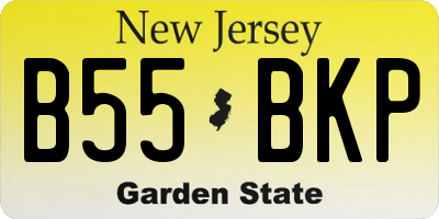 NJ license plate B55BKP