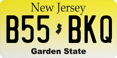 NJ license plate B55BKQ