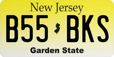 NJ license plate B55BKS