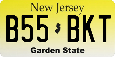 NJ license plate B55BKT