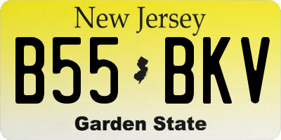 NJ license plate B55BKV
