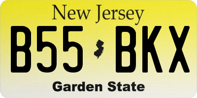 NJ license plate B55BKX