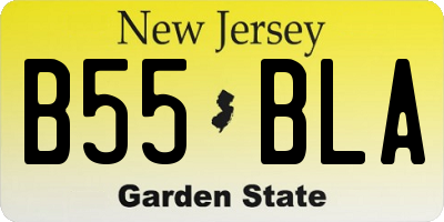 NJ license plate B55BLA