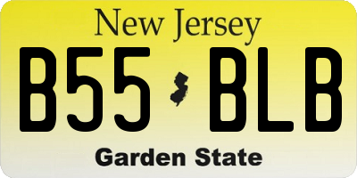 NJ license plate B55BLB