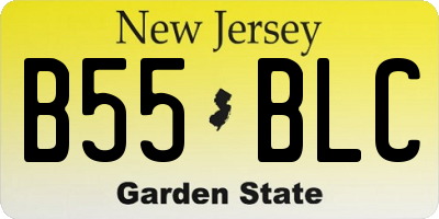NJ license plate B55BLC