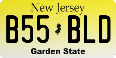 NJ license plate B55BLD