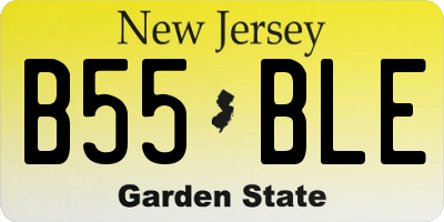 NJ license plate B55BLE