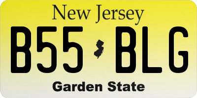 NJ license plate B55BLG