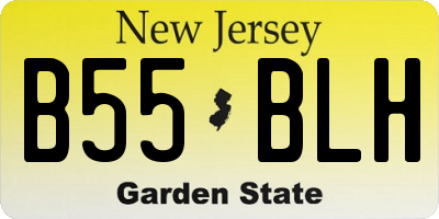 NJ license plate B55BLH