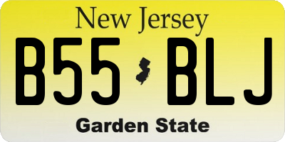 NJ license plate B55BLJ