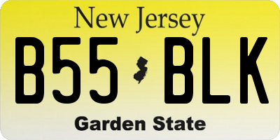 NJ license plate B55BLK