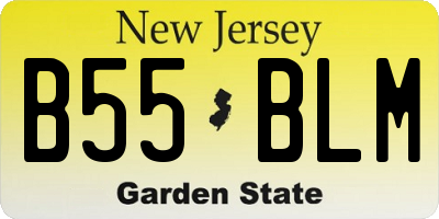 NJ license plate B55BLM