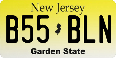 NJ license plate B55BLN