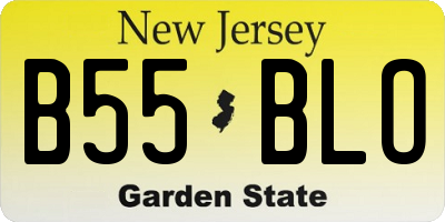 NJ license plate B55BLO