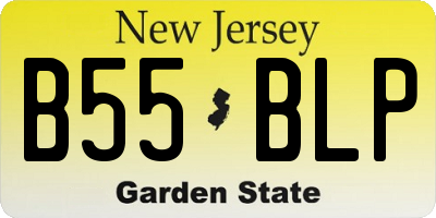 NJ license plate B55BLP