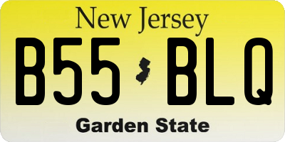 NJ license plate B55BLQ