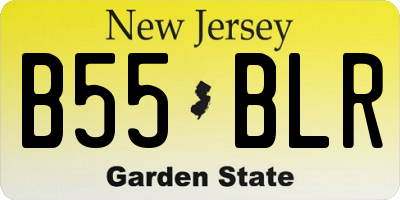 NJ license plate B55BLR