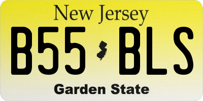NJ license plate B55BLS