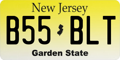 NJ license plate B55BLT