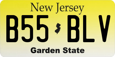 NJ license plate B55BLV