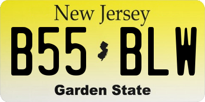 NJ license plate B55BLW