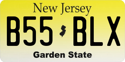 NJ license plate B55BLX