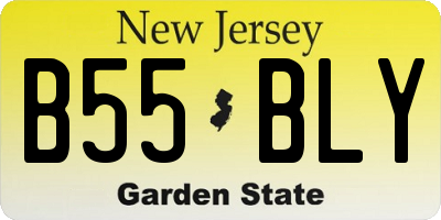 NJ license plate B55BLY