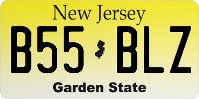 NJ license plate B55BLZ