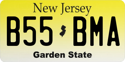 NJ license plate B55BMA