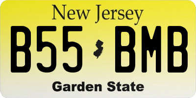 NJ license plate B55BMB