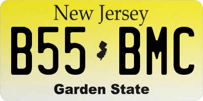 NJ license plate B55BMC