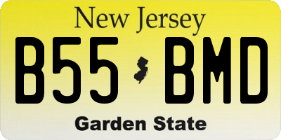 NJ license plate B55BMD