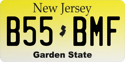 NJ license plate B55BMF
