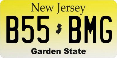 NJ license plate B55BMG