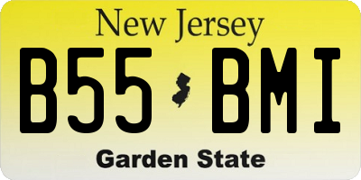 NJ license plate B55BMI
